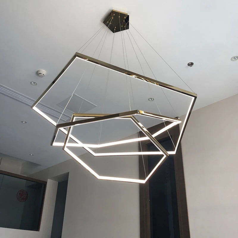 Moderne luxe or LED suspension lumières salon salle à manger éclairage décor Lustre Lustre intérieur chambre suspendus luminaires - vue 7 sur 21