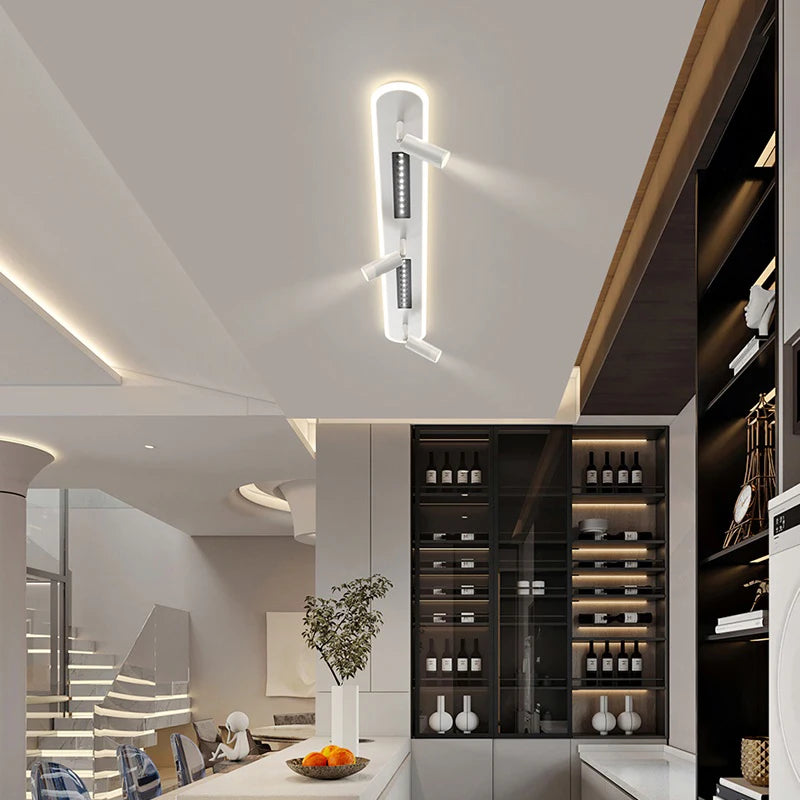 Plafonnier led monté en surface pour salon, chambre - vue 5 sur 12