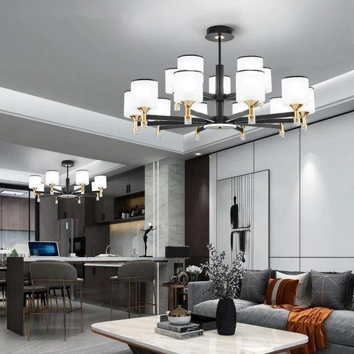Moderner LED-Kronleuchter für elegante und luxuriöse Inneneinrichtung - vue 4 sur 10