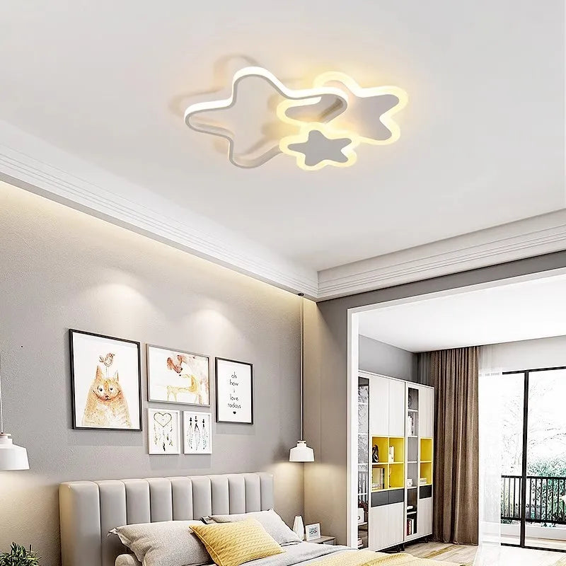 Nordic Modern Personality Led Ceiling Light, Children's Room, Dining Room, Study, Girls Bedroom Pink Decorative Ceiling Light - vue 5 sur 15