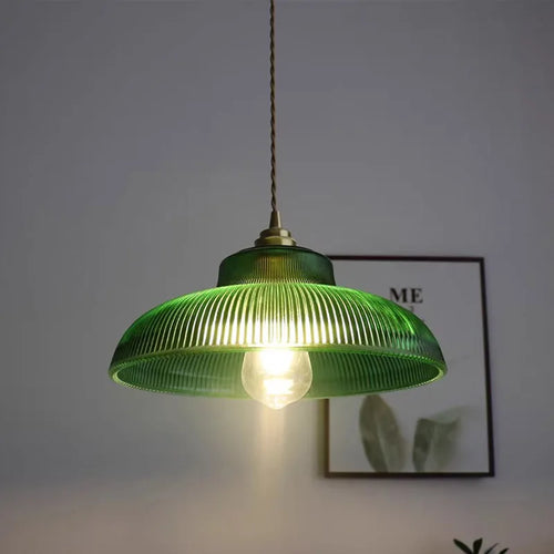 Vintage-Pendelleuchte aus Glas dekorative LED-Innenleuchte - vue 2 sur 8
