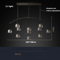 lustre rétro américain en laiton et cristal pour un éclairage élégant