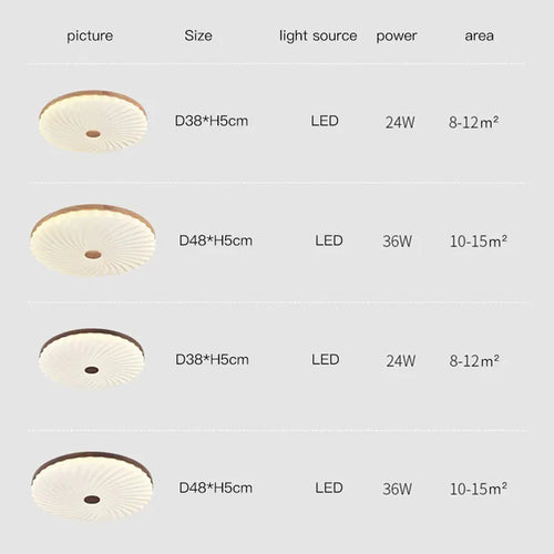 Deckenleuchte aus Holz und LED für moderne Inneneinrichtung - vue 5 sur 10