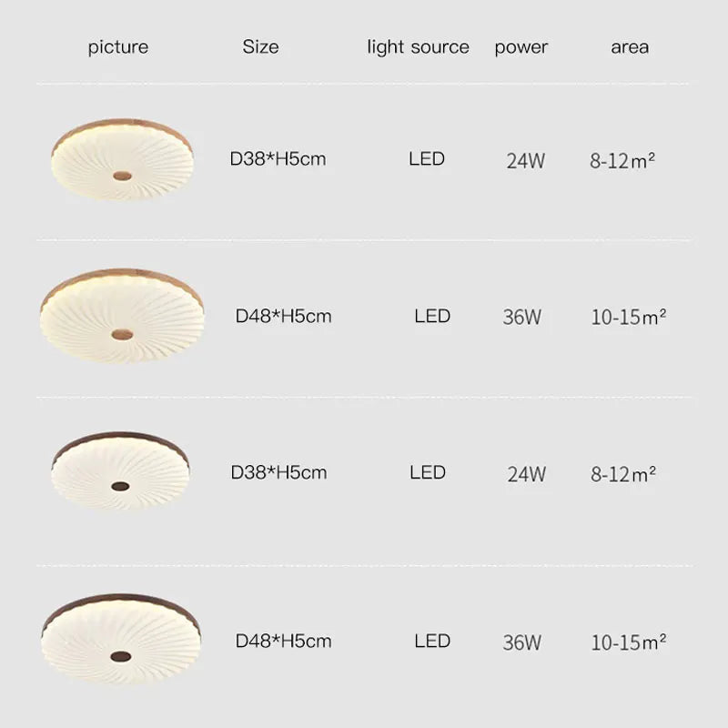 Deckenleuchte aus Holz und LED für moderne Inneneinrichtung - vue 5 sur 10