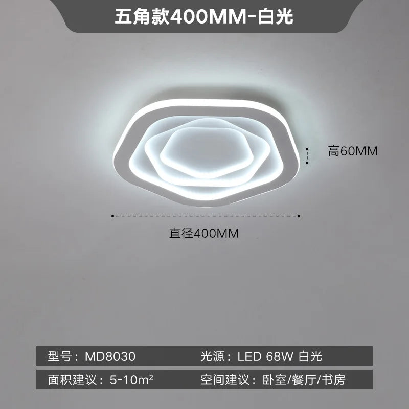 Moderne minimalistische Deckenleuchte mit kreativem Design und ultra schlankem LED-Licht
