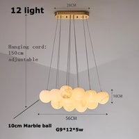 Deckenleuchte aus chinesischem Marmor Kollektion Pingpong klassisches Design