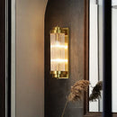Wandleuchte aus Kristall, Gold und Kupfer – elegantes Design für den Innenraum