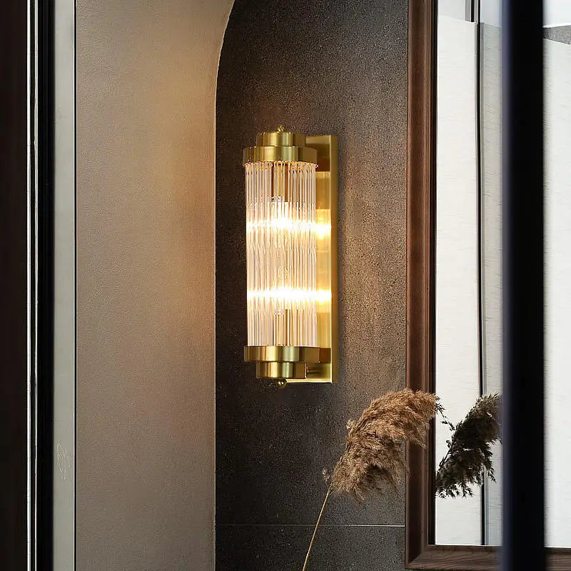 Wandleuchte aus Kristall, Gold und Kupfer – elegantes Design für den Innenraum - vue 3 sur 10