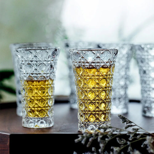 Ensemble 6 verres double paroi pour liqueurs cafe