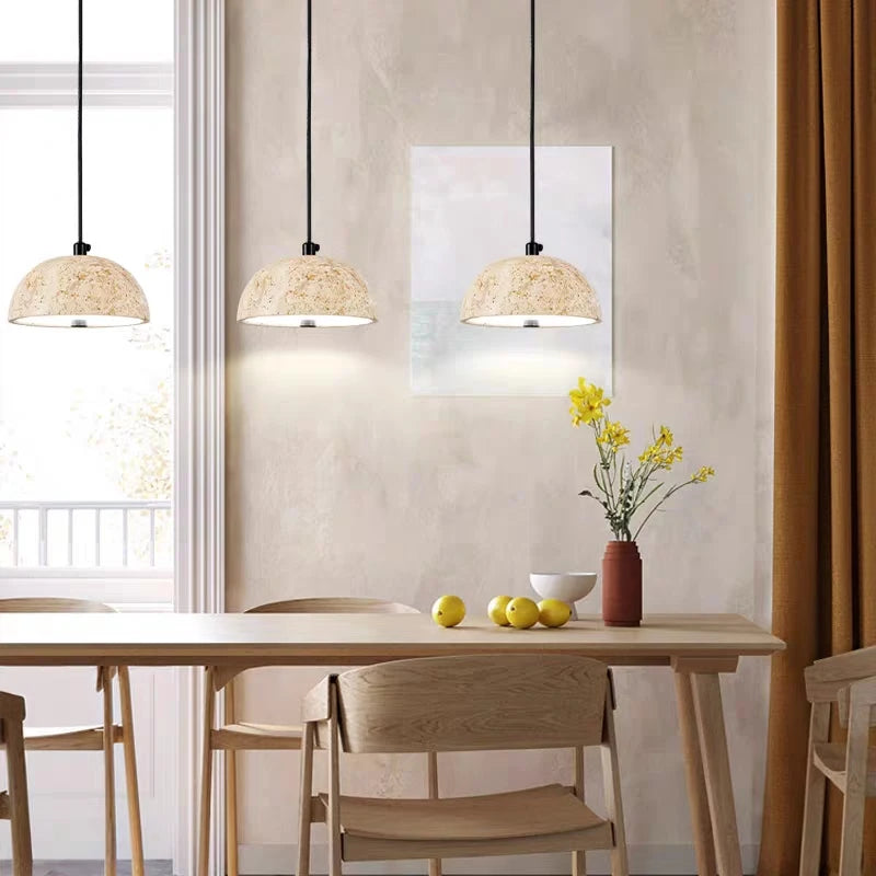 lustre wabi-sabi en pierre rétro nordique pour ambiance zen - vue 4 sur 7