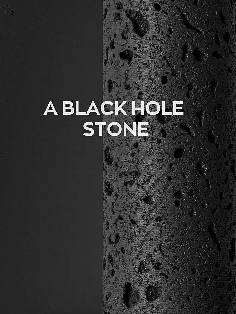 lampe suspendue moderne en pierre à trou noir idéale pour bar ou studio