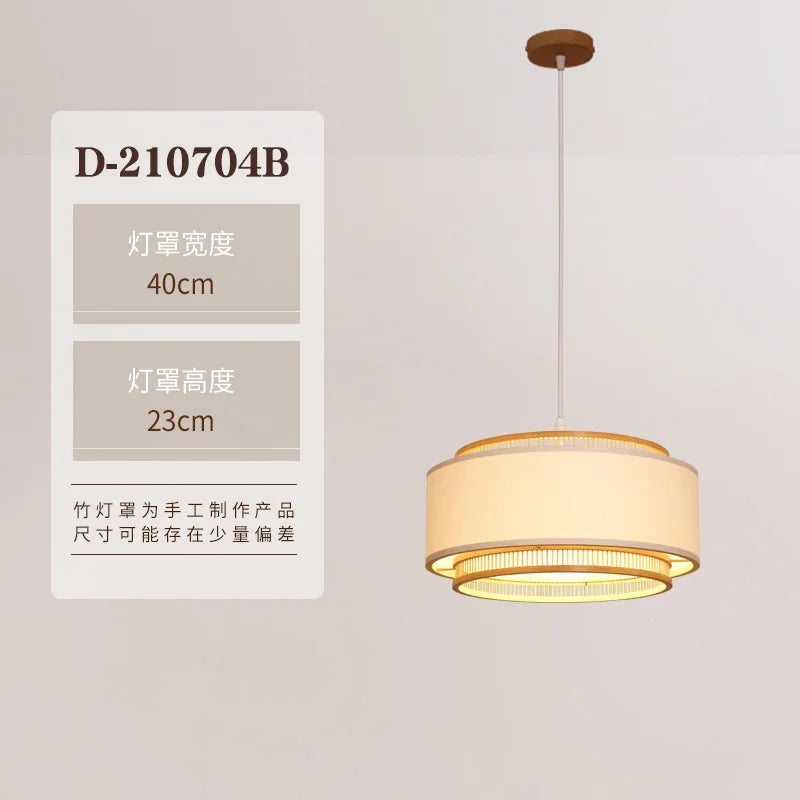 lustre en bambou style japonais pour intérieur zen - vue 8 sur 12