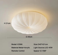 Moderne LED-Deckenleuchte mit Kürbis-Lampenschirm, dimmbar
