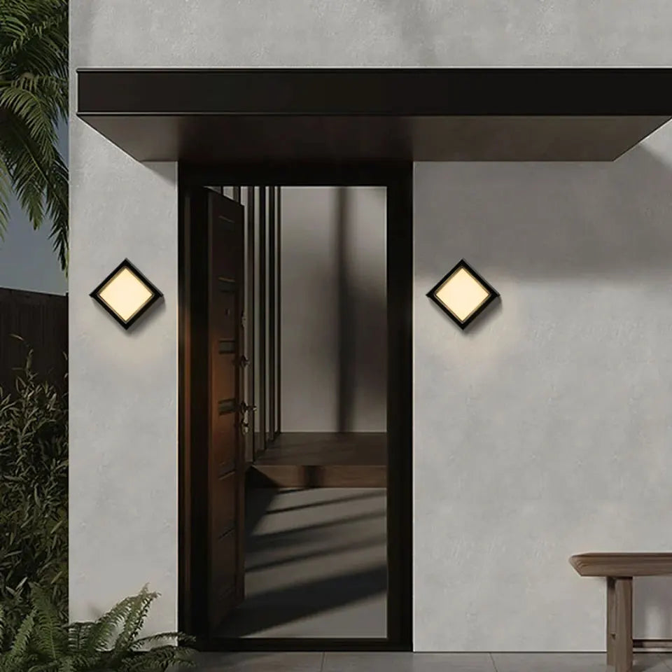 applique exterieure étanche noire aluminium blanc chaud - vue 8 sur 7