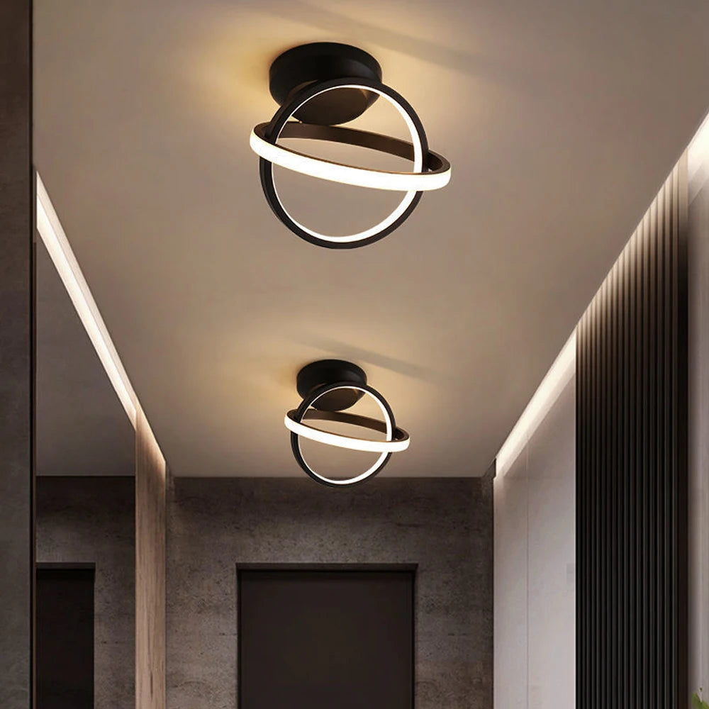 plafonnier moderne à leds pour éclairage de couloir maison - vue 6 sur 9