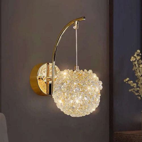 Nordische Wandleuchte aus Kristall im eleganten Design mit LED - vue 4 sur 7