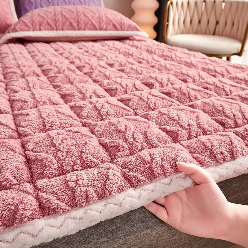 surmatelas doux en velours agneau pour étudiants et dortoirs - vue 5 sur 12