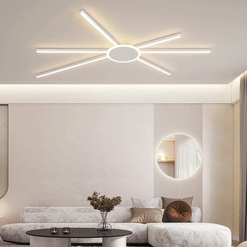 Dekorative LED-Deckenleuchte mit geometrischem Design für moderne Innenräume - vue 3 sur 12