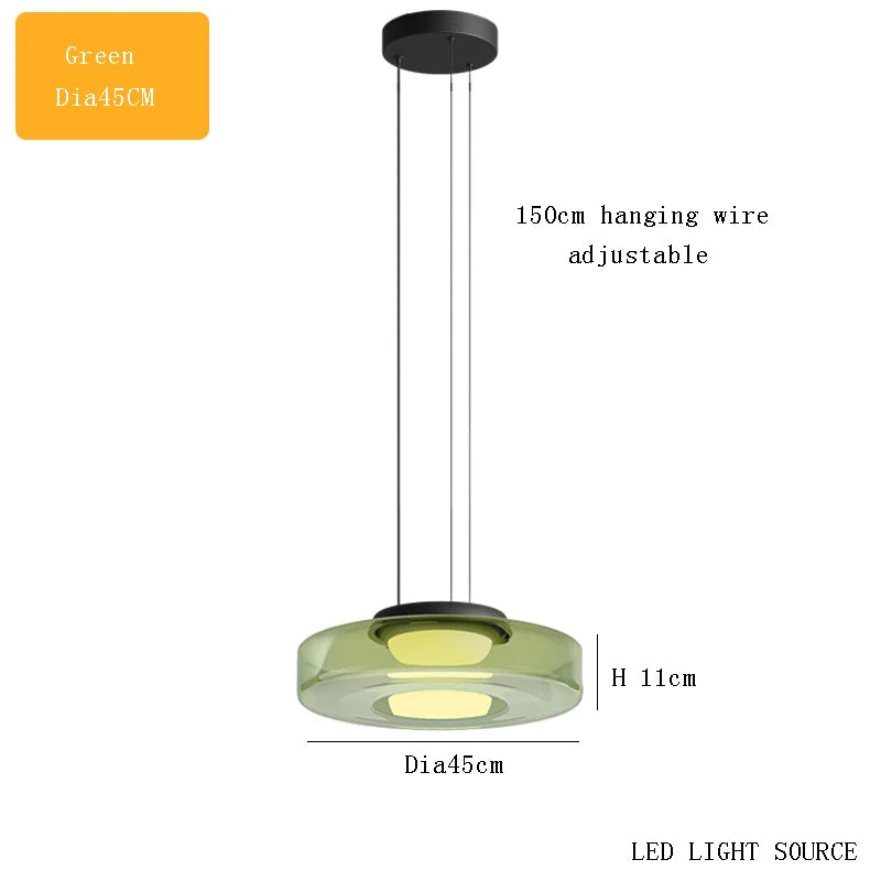 suspension design en verre série levels pour décoration moderne