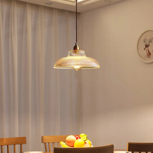 Kreative Vintage-Pendelleuchte aus transparentem Glas - vue 2 sur 7