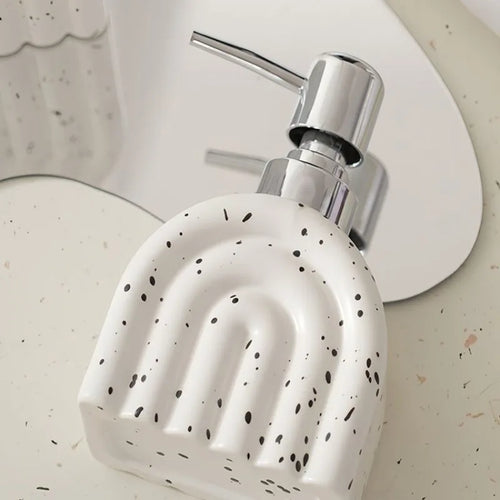distributeur de savon en céramique portable pour shampoing et eau