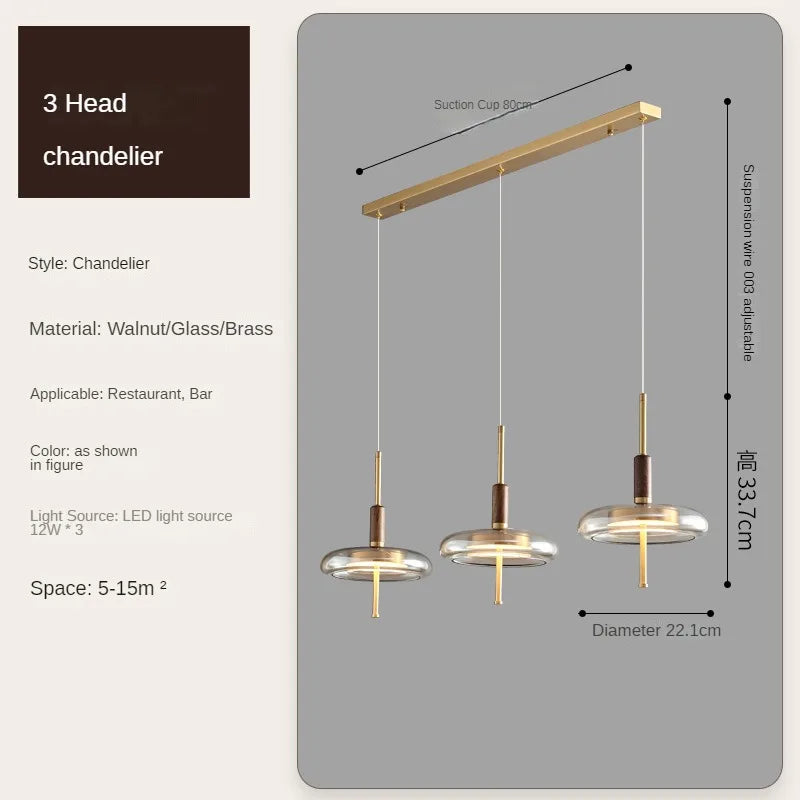 Nordischer Kronleuchter aus Kupfer im minimalistischen Design für ein elegantes Interieur