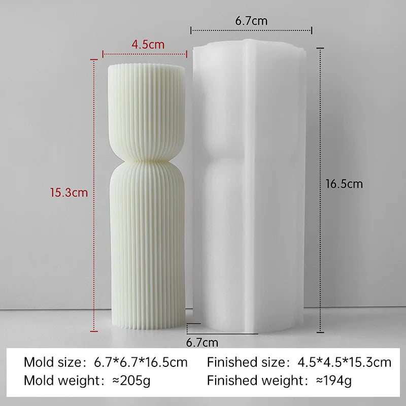 moule en silicone pour bougies aromatiques cylindriques fait main - vue 16 sur 20