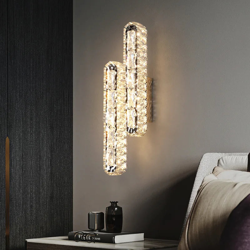 applique murale led ovale en cristal pour décoration intérieure - vue 4 sur 14