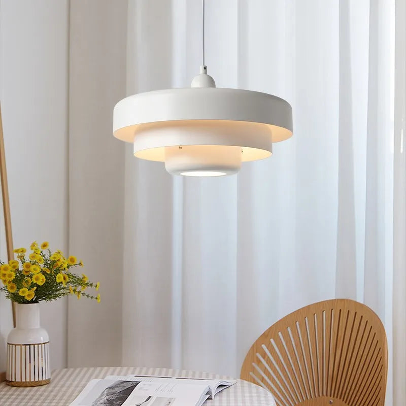 LED-Pendelleuchte im nordischen Stil mit 3 Schirmen - vue 3 sur 9