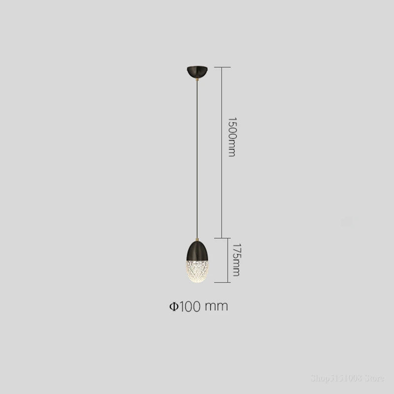 Nordische LED-Nachttischlampe modern für Restaurant und Bar - vue 8 sur 8
