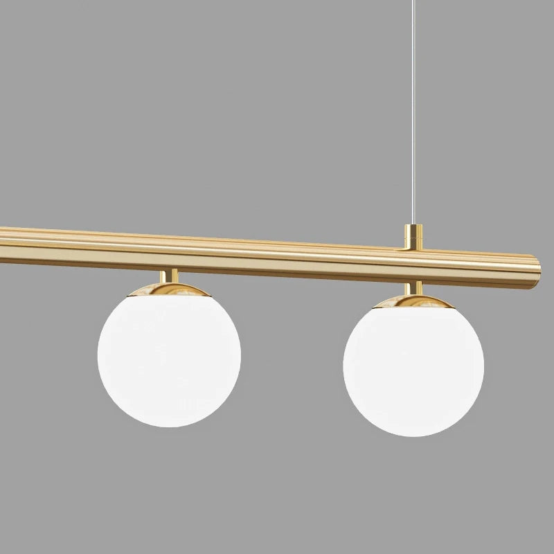 lustre design moderne abat-jour verre nordique éclairage bar luminaire suspendu - vue 7 sur 12