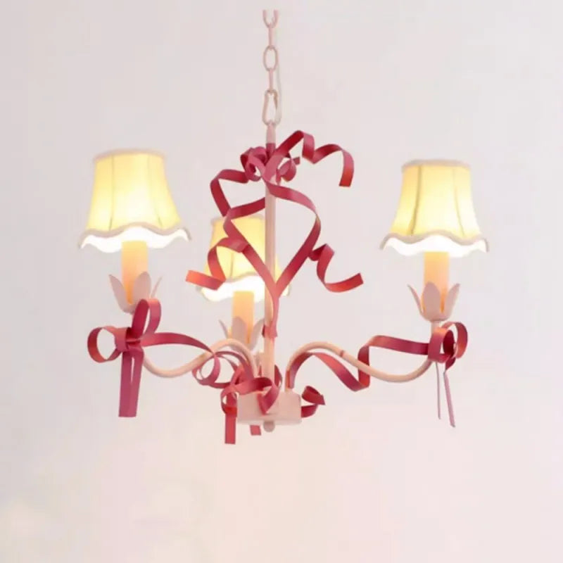 lustre mignon pour enfant style pastoral avec nœud - vue 3 sur 14