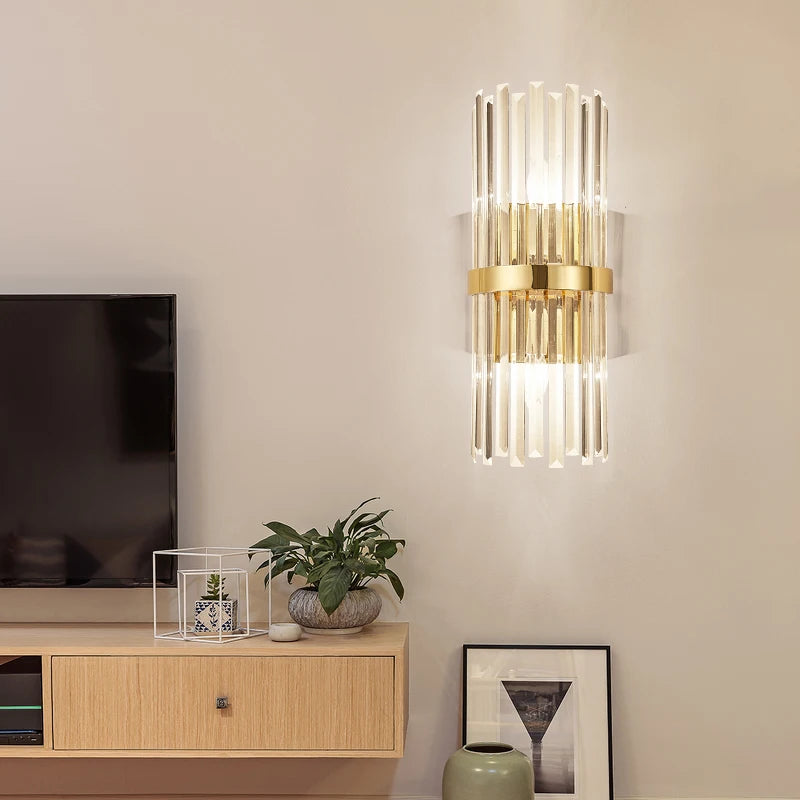applique murale luxueuse en cristal pour décoration intérieure - vue 3 sur 8