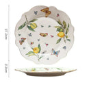 Assiette ceramique motif citron style europeen elegante
