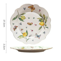 Assiette ceramique motif citron style europeen elegante