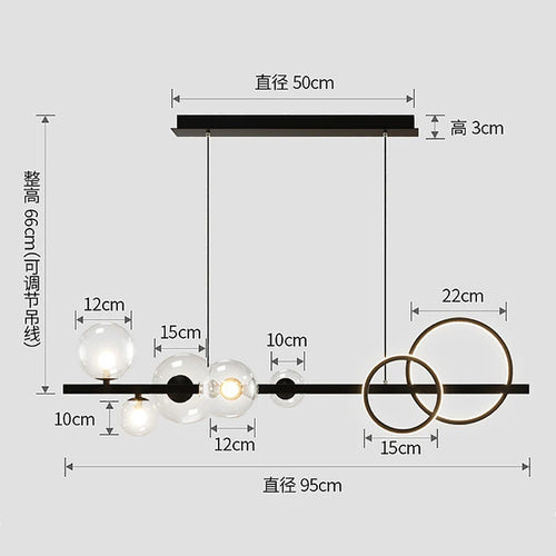 Moderner Kronleuchter aus Glas mit elegantem Design für Ihr Interieur - vue 7 sur 14