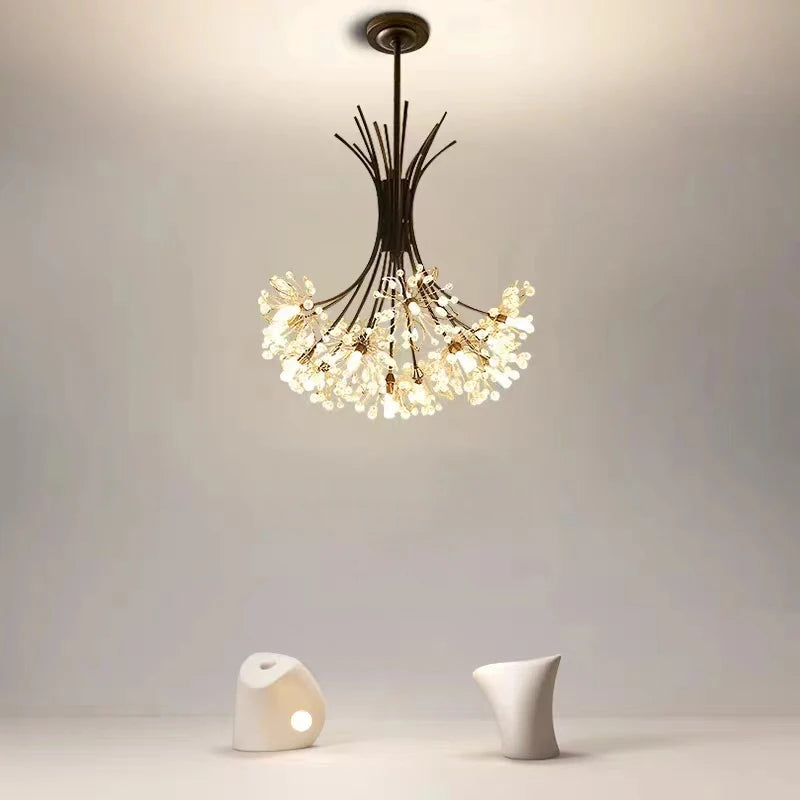 suspension en cristal de pissenlit pour ambiance moderne - vue 5 sur 12