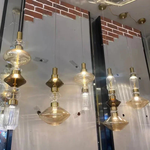 lustre moderne en cristal avec éclairage led pour décoration intérieure - vue 7 sur 14