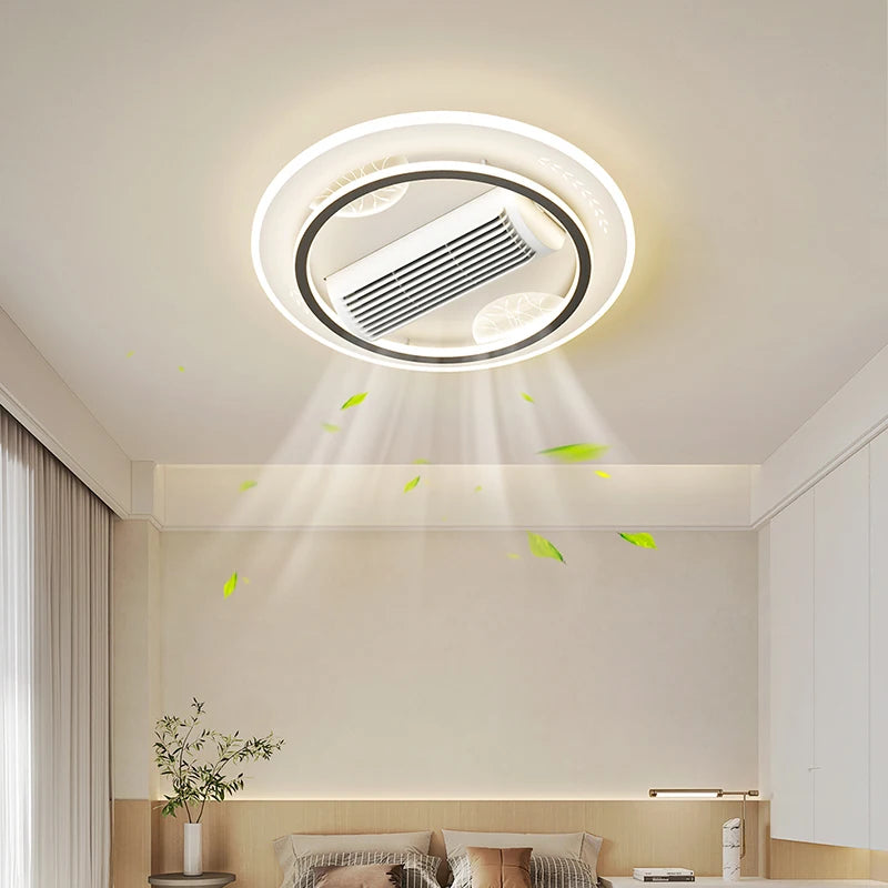 ventilateur de plafond sans feuilles avec éclairage moderne ultra-mince - vue 5 sur 12