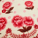 Plaid polaire motifs floraux et carreaux style doux