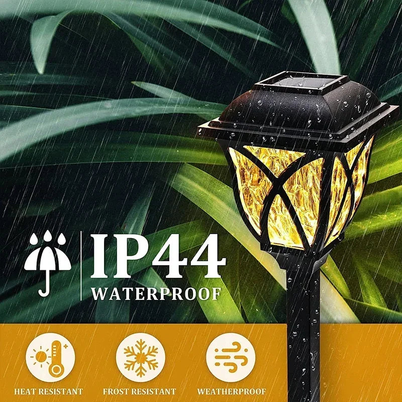 lampe solaire led imperméable extérieure pour jardin allée cour - vue 6 sur 8