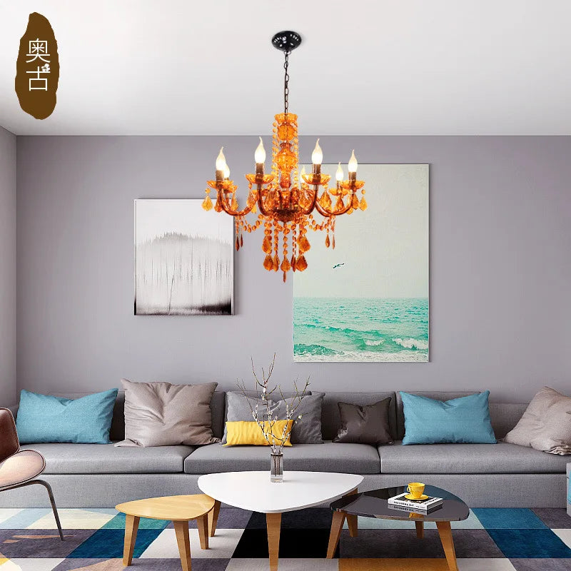 lustre en fer à fleurs colorées pour enfants - vue 5 sur 10