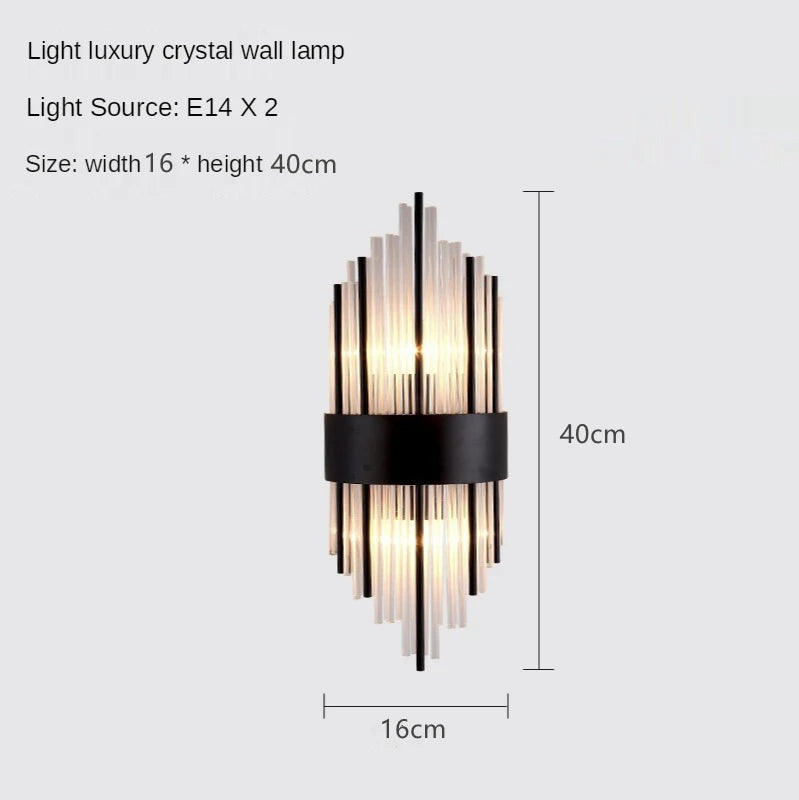 Elegante LED-Wandleuchte aus Kristall im nordischen Design - vue 10 sur 12