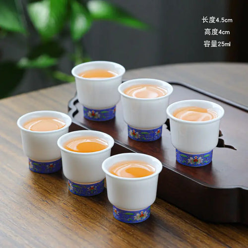 Service the kung fu porcelaine jade 6 tasses