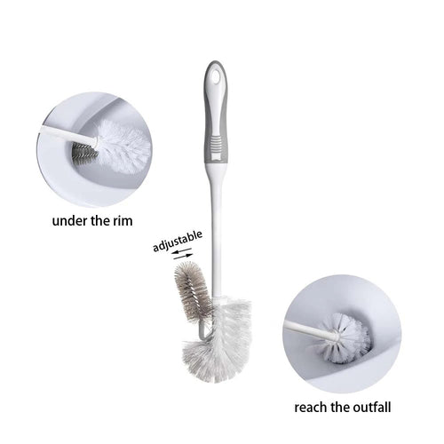 Toilet Brush Set with Under Rim Brush and Storage Caddy for Bathroom Cleaning, 2 Pack - vue 3 sur 6