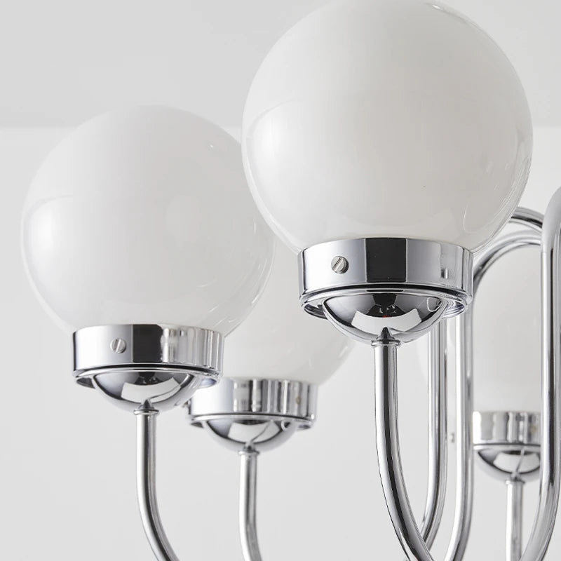 suspension minimaliste en verre et fer pour espaces modernes - vue 6 sur 9