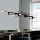 lustre postmoderne de luxe nordique led géométrique en acier inoxydable