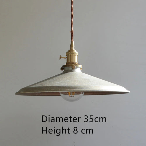 Industrielle Vintage-Pendelleuchte aus Eisen für die Innendekoration - vue 20 sur 21