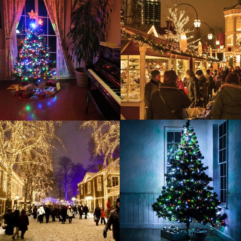 guirlande lumineuse de noël led 8 modes pour fêtes et événements - vue 7 sur 10