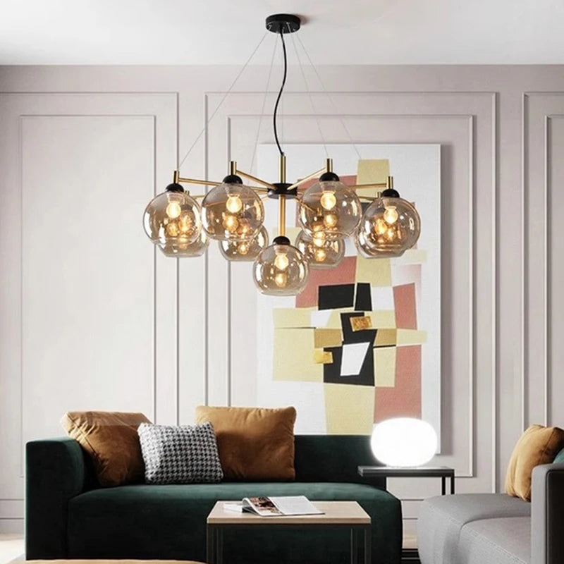 lustre moderne led pour éclairage intérieur suspendu - vue 6 sur 12